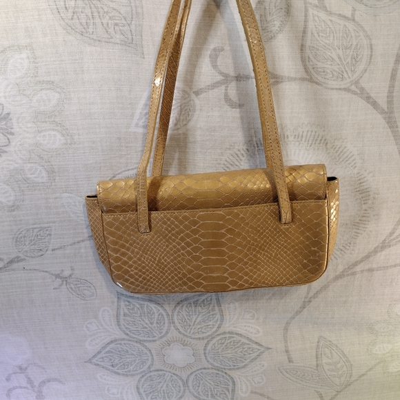 Ann Taylor Gold Textured Mini Bag - Picture 2 of 4